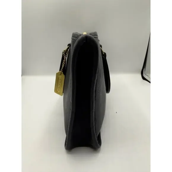 RARE NYC Vintage Coach Navy Slim Satchel Bonnie Cashin Era + Brass Tag - Picture 10 of 14